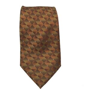 Joseph & Feiss International 100% Silk Handmade Non Clip Necktie Geometric 59.5"